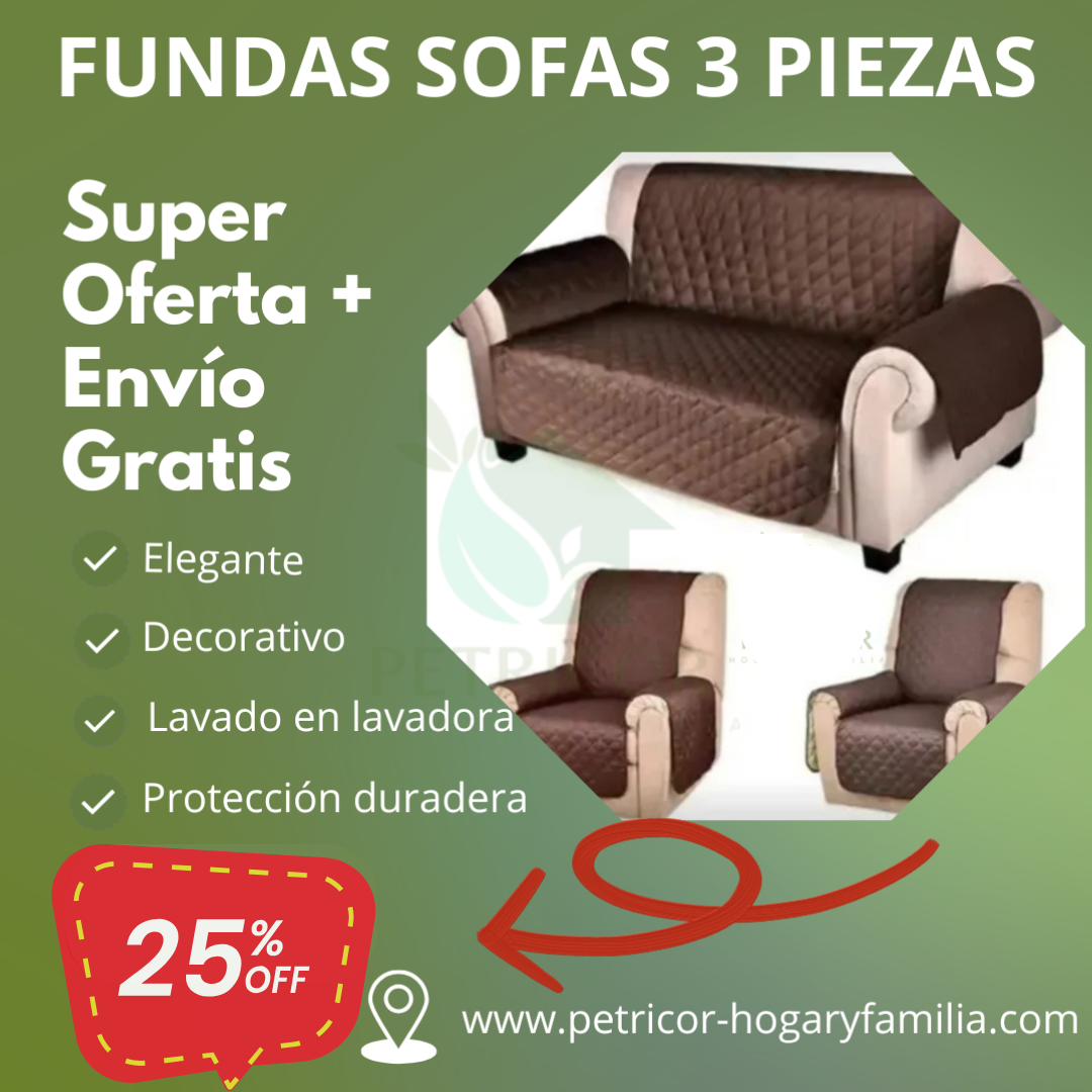 COVERLUX™ - Pack Cubre Sofás 3 Piezas