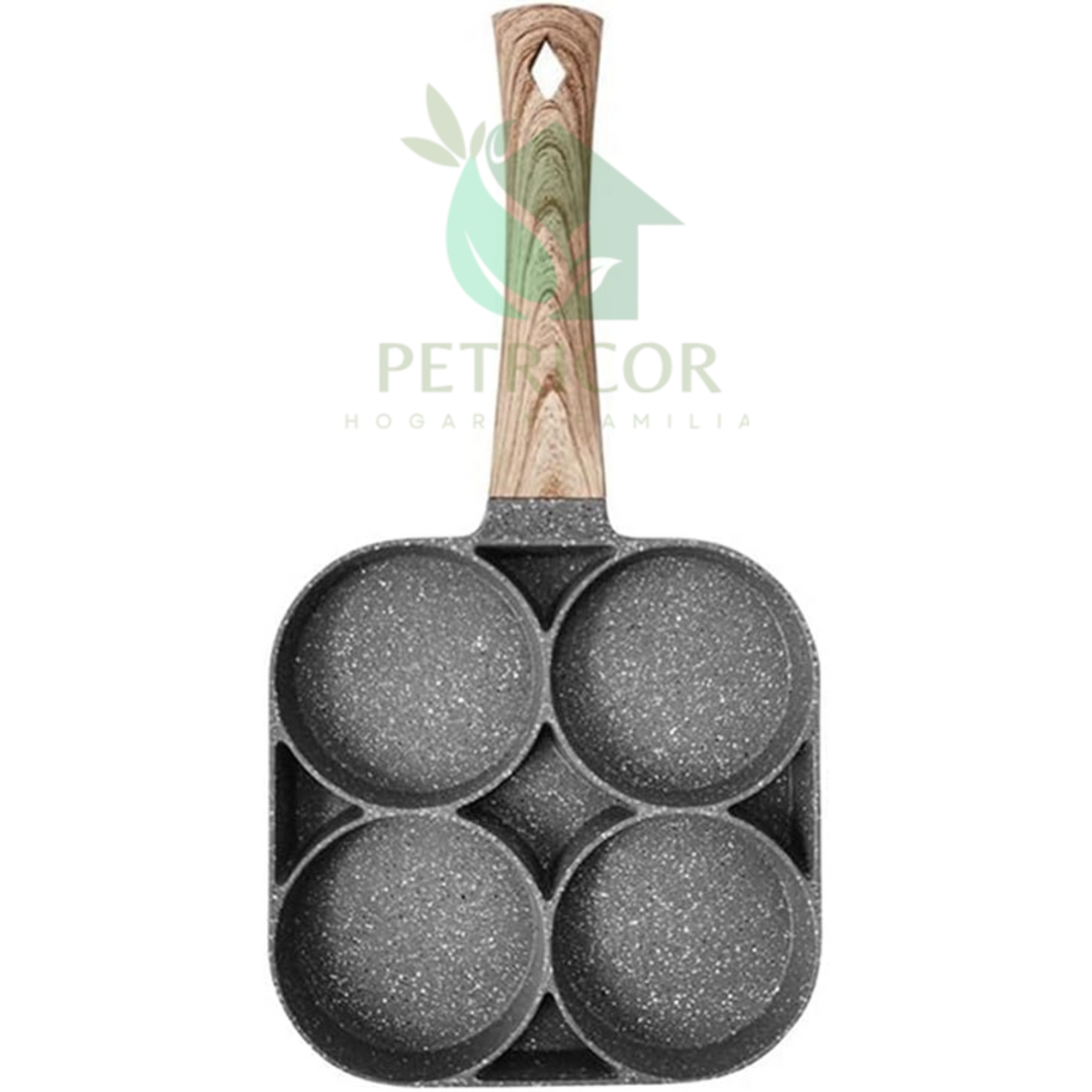 RoundQuads ™ - Sartén Antiadherente Multisección - 4 en 1