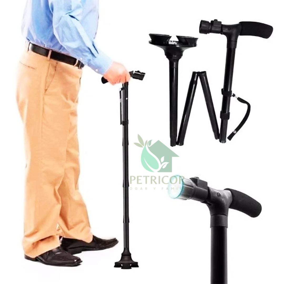 FlexAid® - Bastón Ortopédico Retráctil Plegable