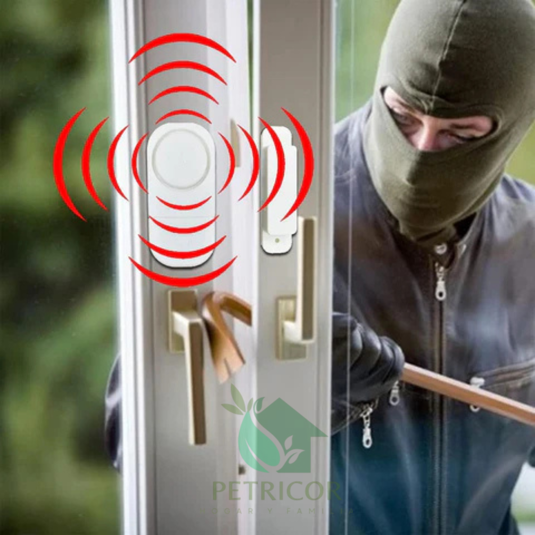 VIGIHOGAR™- Alarma Antirrobo Inalámbrica Puertas y Ventanas Sensor Magnético