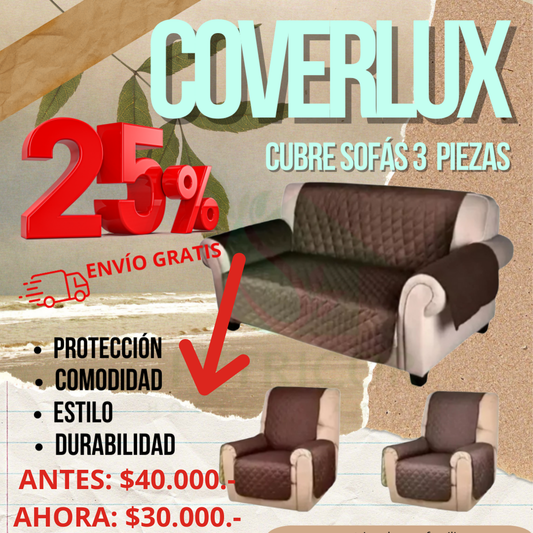 COVERLUX™ - Pack Cubre Sofás 3 Piezas