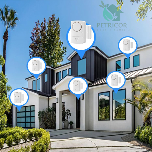 VIGIHOGAR™- Alarma Antirrobo Inalámbrica Puertas y Ventanas Sensor Magnético