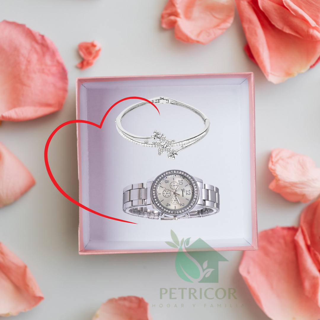 WristGlam™ – Set de Reloj y Pulsera para Mujer.