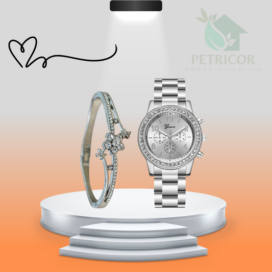 WristGlam™ – Set de Reloj y Pulsera para Mujer.